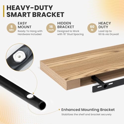 72 Inch Floating Shelves