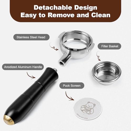 58mm Bottomless Portafilter with Anodized Aluminum Handle for E61