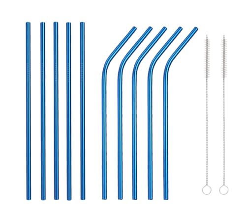10 Pcs Stainless Steel Straws