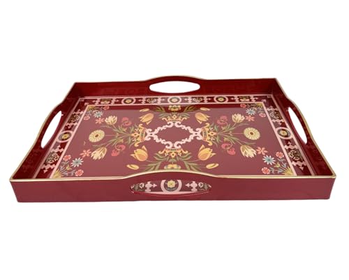 Boho Red Decorative Tray
