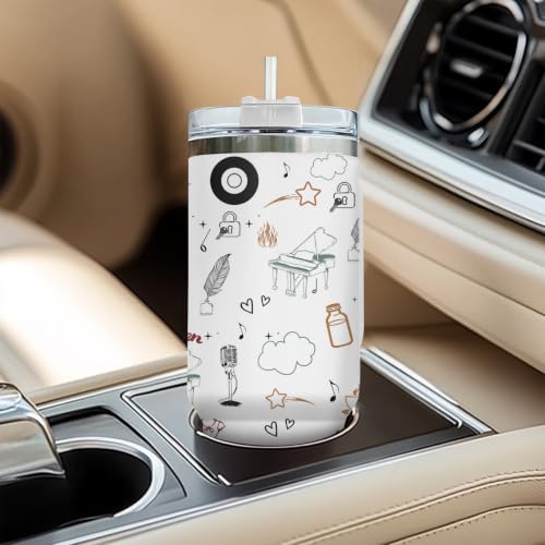 Tumbler 40oz with Handle Lid and Straw