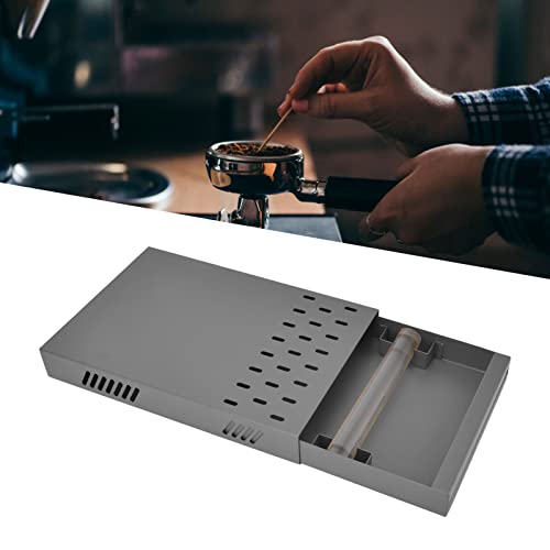 Espresso Coffee Knock Box Drawer Stainless Steel Detachable Coffee Knock Box with Rod Knock Box Tamping Station for Cafe Home
