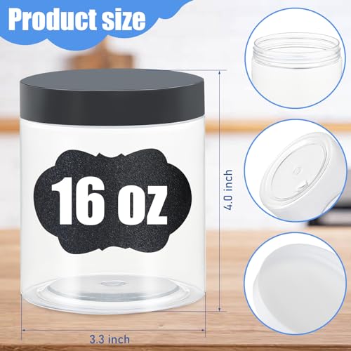 Plastic Jars with Lids (16 Count)