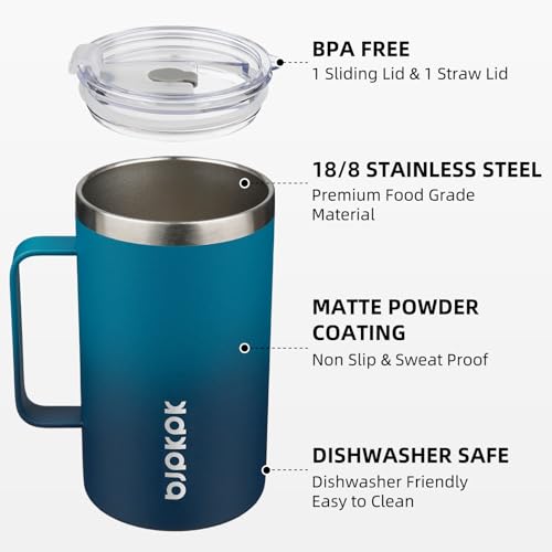 25oz Insulated Coffee Mug with Handle