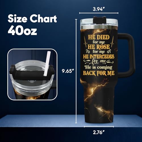 Christian Lion Faith 40 oz Tumbler with Handle