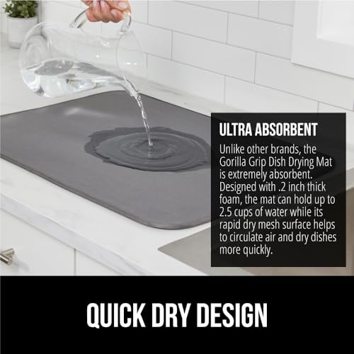 Ultra Absorbent Microfiber Dish Drying Mat