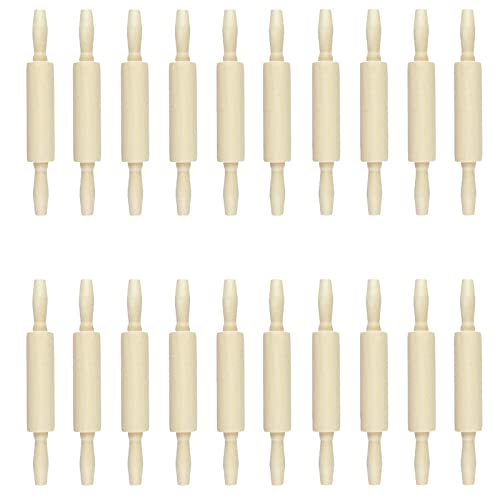 20 Pack Wood Small Rolling Pin for Kids