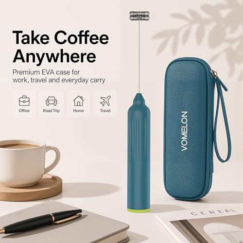 Milk Frother Handheld with 3 Stainless Steel Whisks