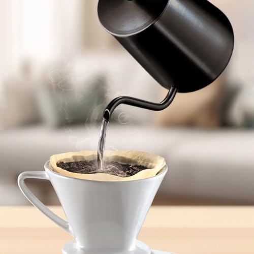 Gooseneck Pour Over Coffee Kettle 30 fl oz with Thermometer Stainless Steel Hand Drip Coffee Pot With Long Narrow Spout