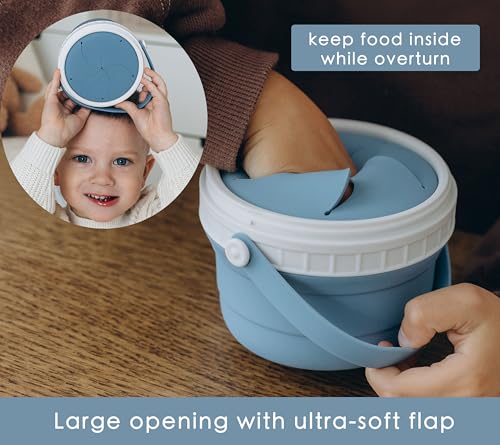 No Spill Silicone Toddler Snack Containers