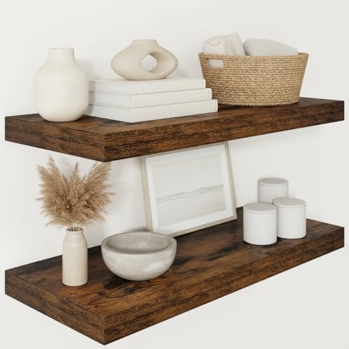 12 Deep Floating Shelves 30x12” Set of 2 (2 Count)
