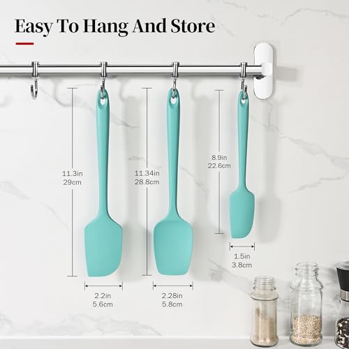 600ºF Heat Resistant Silicone Spatula Spoonula Set of 3