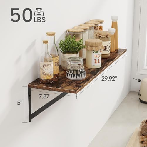 Deep Floating Shelves for Wall (2 Count)
