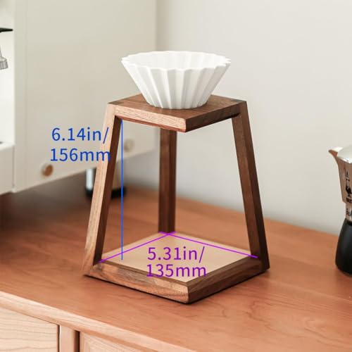 Pour Over Coffee Station Coffee Dripper Stand Wooden Drip Station Pour Over Coffee Maker Stand Filter Holder