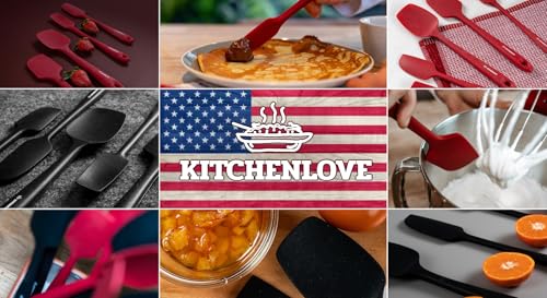 Premium 600°F Heat Resistant 5 Piece Silicone Spatula Set for Baking (5 Count)