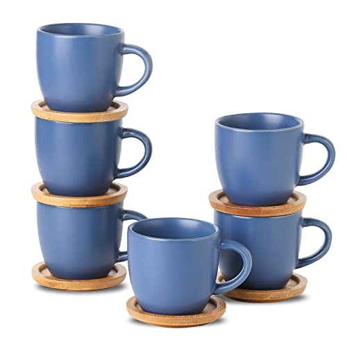 Espresso Cups and Saucers Set of 6 (6 Count)