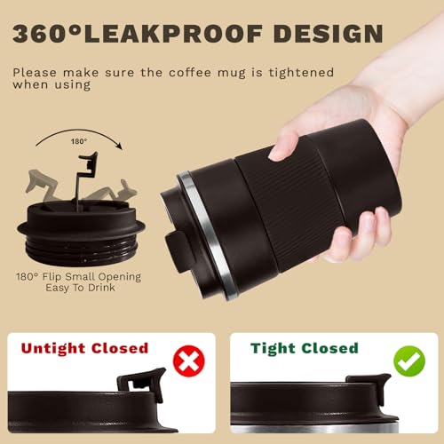 Vacuum Insulated Stainless Steel Travel Coffee Mug