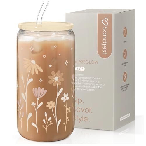 Flower Glass Can