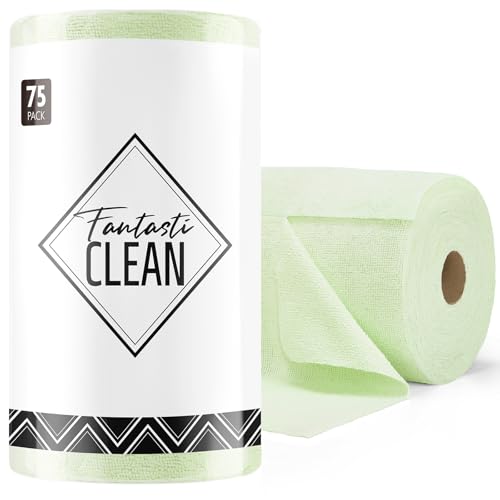 Microfiber Cleaning Cloth Roll (75 Count)