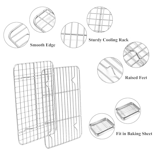 Baking Sheet with Cooling Rack Set of 4