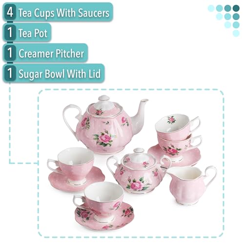 BTaT Floral Tea Sets for Adults