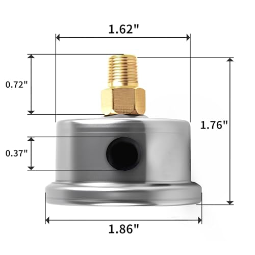 Universal 0 15psi Fuel Pressure Gauge 1