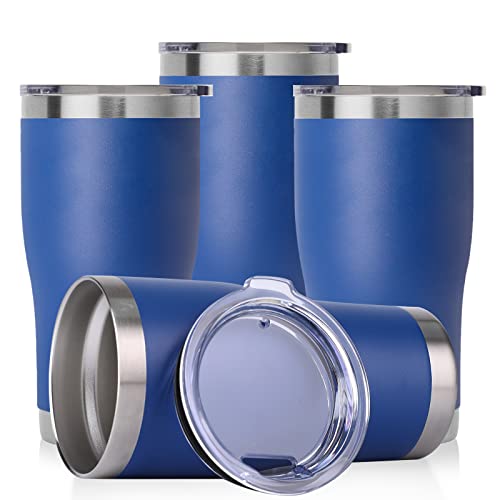 20oz Tumbler with Lid Stainless Steel Tumblers Bulk (4 Count)