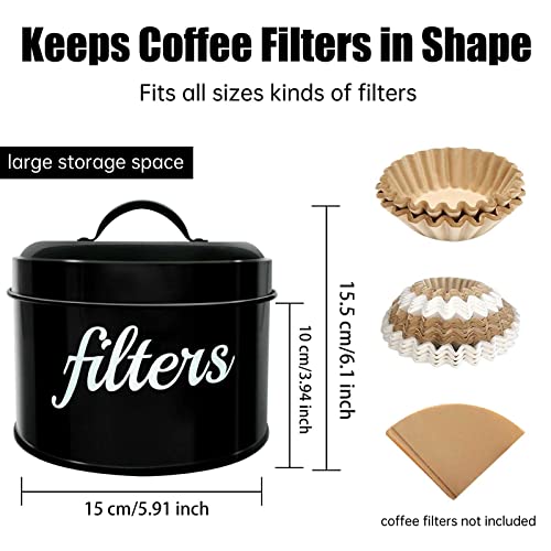 White Enamel Coffee Filter Holder with Lid