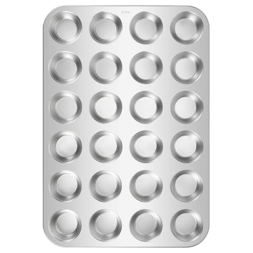 18 10 Stainless Steel Mini Muffin Cupcake Pan 24 Cups