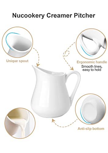 12 Oz Ceramic Creamer with Handle