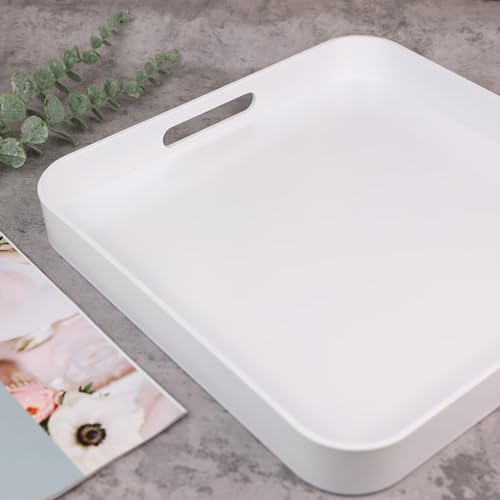 Square White Serving Tray