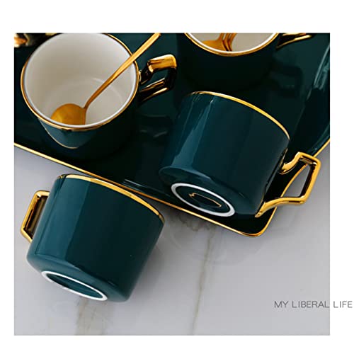 Tea Cups and Tray Set of 14 Pieces