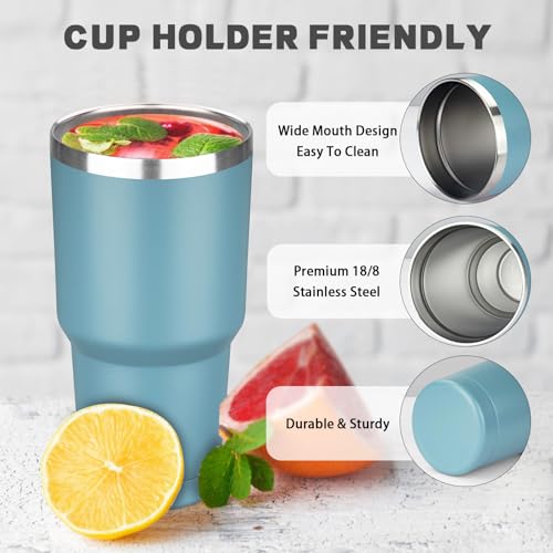 30 oz Tumbler with Lids and Straws