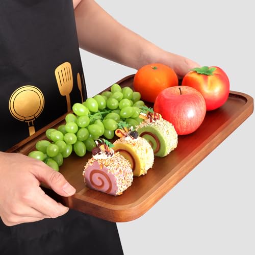 Large Wooden Trays for Serving Food Acacia Charcuterie Boards Party Platter