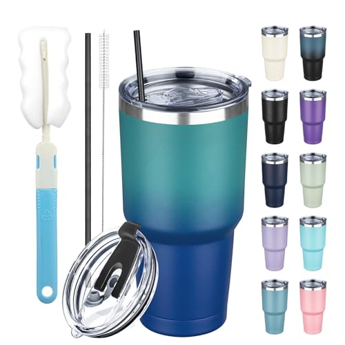 30 oz Tumbler with Lids and Straws