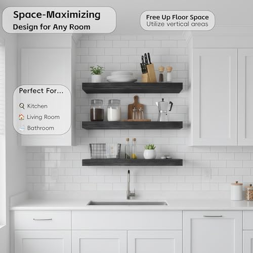 Floating Wall Shelves (4 Count)