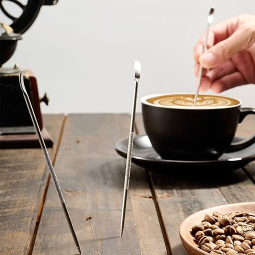 3PCS Stainless Steel Coffee Art Pen Latte Art Needle 135mm Silver Coffee Art Tools