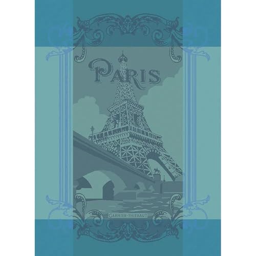 Garnier Thiebaut Paris Seine Turquoise French Kitchen Towel 22"x30"