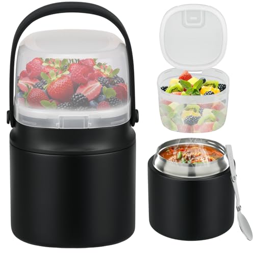 14 oz Soup Thermo for Hot Food with 7 oz Snack Container