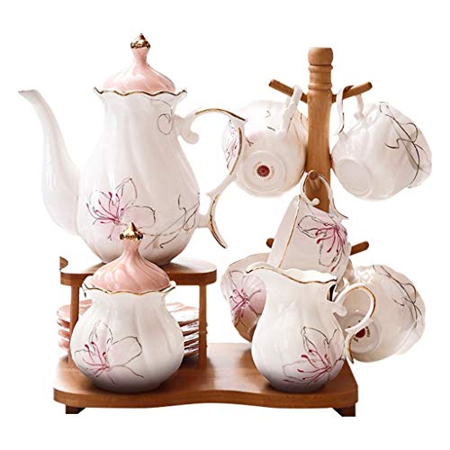 Tea Set Tea Sets Afternoon Tea Set Set Household Coffee Cup Ceramic Teapot Set Flower Cup Wedding Tea Set Gift Coffee Set