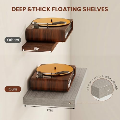Square Floating Shelves 12x12” Set of 2 (2 Count)