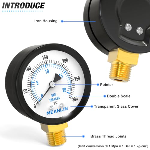 0~300Psi Well Pump Pressure Gauge