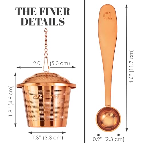 Tea Infuser Set of 2 with Tea Scoop & Drip Trays
