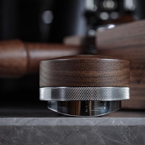 54mm Espresso Distribution Tool Walnut Coffee Distributor