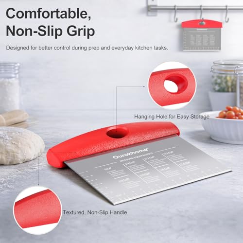 2 Pack Bench Scraper Dough Cutter