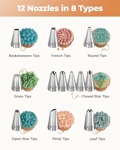 71 Cake Decorating Kit Baking Supplies Tools for Beginners & Pros (71 Count)