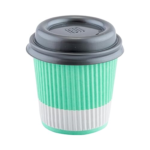 Ripple Wall Coffee Cups 500 Count 4 Ounce Insulated Light Green Paper Cups