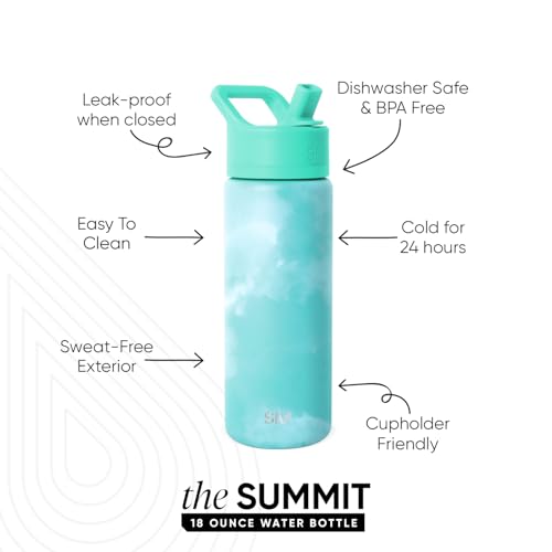 Insulated Water Bottle with Straw