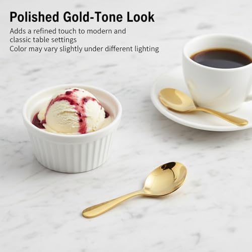 6PCS Mini Gold Spoons