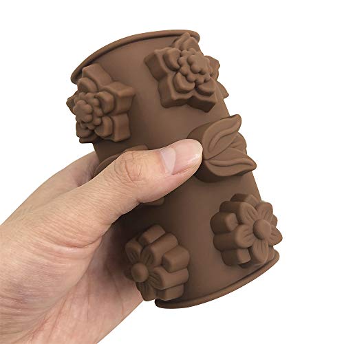 4 Pack Flower Shape Silicone Molds Chocolate Candy Mold